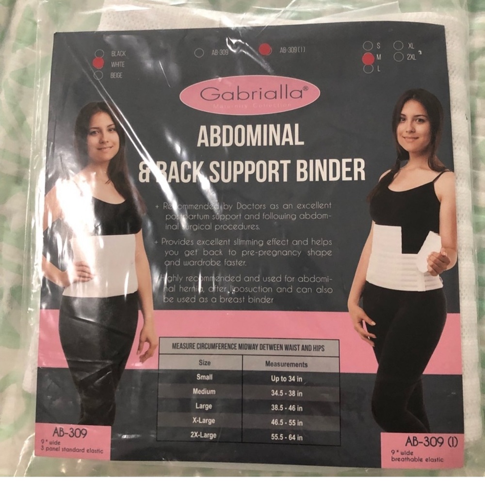 Medical grade abdominal and back support binder